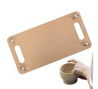 Générique Portable Clay Board, Pottery Sculpting Pad, 11.02x5.91 Inches, Built in Handle Design, Smooth Non Stick for Men, Women, Kids, and All Ages Ceramics Making, Wood Color