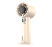 Générique Portable Fan - Fan A Mano Ricaricabile - Portatile Regolabile Con Digital Display | Soffiatore Con Ricarica USB E Impugnatura Antiscivolo Per Famiglie, Campeggio, Vacanze