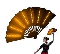 Générique Portable Fan With Light - Foldable LED | Hand Fan with Portable Versatile Travel Fan, Carnival Accessories For Belly Dance, Shows | Travel
