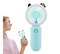 Générique Portable Hand Fan, Portable Portable Fan | Cartoon Fans Mute With Light - USB RECHARGable Portable Cool Gadget Settings 3 Speeds