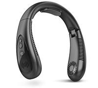 Générique Portable Neck Fan Bladeless and Hands Free USB Rechargeable Battery 5000mAh 3 Speed Adjustable Headset Design for Home Office Camping Travel Sport
