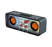 Générique Portable Speakers, Compact Sound with RGB Lighting, Transparent Design Wireless Speaker with Stereo Bass Sound for Camping, Beach, Bedroom, Backyard, Patio