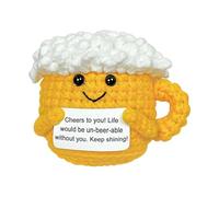 Générique Positive Hook, Cute Crochet Beer-Shaped Toy | Cute and Positive Knitted for School Valentine's Day Birthday Women Men Friends Colleagues Wedding