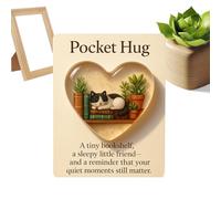 Générique Positive Pocket Card - Symbolic Gift for Emotional Relationships | 3D Mini Cuddle Heart Pocket Card - For Family, Teenagers, Adults, Friends, Birthday, Christmas, Easter