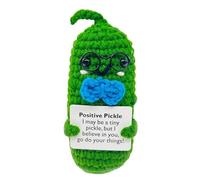 Générique Potato - Knitted Way Gift - Pickle Crochet with Card - Plush Knitted Pickle