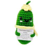Générique Potato - Knitted Way Gift - Pickle Crochet with Card - Plush Knitted Pickle