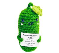 Générique Potato - Knitted Way Gift - Pickle Crochet with Card - Plush Knitted Pickle