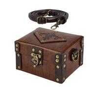 Générique Potions Box - 5.51 Inches PU Leather | Medieval Bottle Set - Vintage Style with 12 Decorative Bottles for Costume Cosplay Stage Party and Jewelry Storage