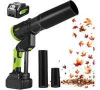 Générique Powerful Leaf Blower, Lightweight 4 Speed Garden Cleaner with Battery and Charger, Portable Lawn Maintenance
