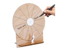 Générique Prize Wheel - 11 Inch Wooden Fortune Roulette Wheel | Rotating Game Wheels, Erasable Spell Draw for Carnival, Family Day Rewards, Holiday Celebrations