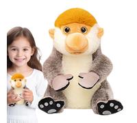 Générique Proboscis Monkey Plush Toy - Realistic Plush Toy | Long Nose Animal Cuddle Companion for Adorable Soft Texture Collectibles Perfect Room Decor