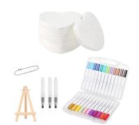 Générique Puffy Paint - Drawing Canvas Sponge | Water Brush Craft Set In 12 Colors | Magic Foam Texture Paint Kit | Pop-c Drawing Texture Paint Kit
