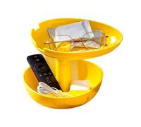 Générique Pumpkin Snack Holder - Detachable Double Tier Candy Storage Tray - Multifunction with Phone Holder and Vase Function