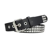 Générique Punk Studded Belt - PU Leather Iron 125cm | Rock Rivet Belts | Vintage Punk Black Studded Belt Decoration Square Beads Club Daily Evening, 125 cm, Se référer au descriptif