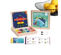 Générique Puzzle Game | Magnetic and Interactive Wooden STEM Educational Toy Intelligent Blocks Thinking Stimulating | for Teens Home School Travel