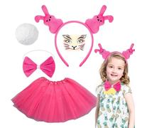 Générique Rabbit Costume Set, Halloween Bunny Costume Set, Colorful Halloween Costume Kit | Funny Cosplay Accessories Outfits for Women Girls