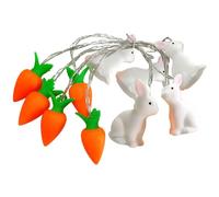 Générique Rabbit Lamp - LED Carrot Light, Pretty Easter Spring Decoration | Battery Operated Night Lamp, Indoor Outdoor Home Entrance Shelf Window Garden Balcony Party Holiday Decor