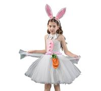 Générique Rabbit Tutu Dress, Easter Bunny Costume, Holiday Bunny Tutu Skirt with Carrot Bag, Fun Holiday Cosplay Costume, Festival Bunny Tutu Outfits for Girls