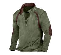 Générique Raiders Sweaters for Men Solid Color Half Zip Half Zip Pullover Men Pullovers Top for Men, Green, S