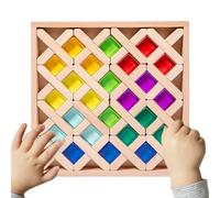 Générique Rainbow Blocks Educational Stacking Toys | Educational Blocks Toy for Home Play School Travel Bedroom Playroom Family Parties Birthday Parties Holiday Camp