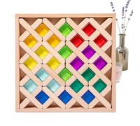 Générique Rainbow Building Blocks Educational Stacking Toys - STEM Stacking Toys - For Home Play School Travel Bedroom Playroom Family Parties Birthday Parties Holiday Camp