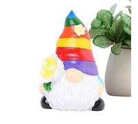 Générique Rainbow Garden GNOME, Cute Gnomes Statue for Outdoors, Creative Gnomes Figurine, Small Rainbow GNOME Decoration for Garden, Patio, and Yard, Small Rainbow GNOME for Patios