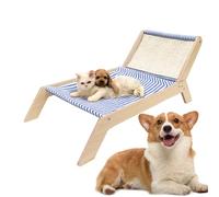 Générique Raised Dog Bed - Four Seasons Raised Hammock for Pets | Multifunctional Solid Cat Swing Bed | Cat Bed with Lounger for Kitten