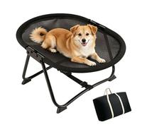 Générique Raised Dog Bed | Soft Folding Hammock - Raised Camping Bed Cat Puppy for Small and Medium Breeds, Indoor Outdoor Garden Home Travel Picnic Cage Kennel Summer