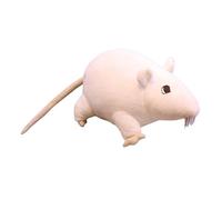 Générique Rats Plush Toy - Realistic Soft Animal White Cute Figure, Soft Novelty Gift, Little Companion | Toy for Bedroom Decoration, Bedtime Game, Surpr