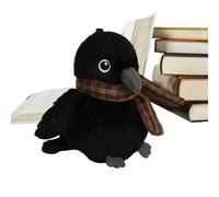 Générique Raven Plush Toy | Decorative Animal Figurine with Scarf - Halloween Decorations for the Bedroom, Birthday, Toddler Home, Boys and Girls