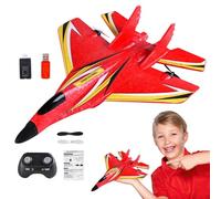 Générique RC Airplane Kit Colorful LED Lights Remote Control Aircraft Educational Toy Outdoor Aveon RC Steering Wheel Waterproof 2.4GHz for Adults Beginners Model Remote Control Durable