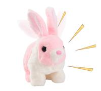 Générique Realistic Electric Rabbit Plush Toy Interactive Jumping Figure Walking Cute Animal Plush Toy for Girls Boys