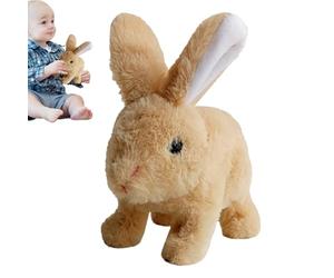 Générique Realistic Interactive Bunny, Realistic Interactive Bunny - Plush Toy Figures - Electronic Rabbit for Pets, Jumping, Contract and Shake