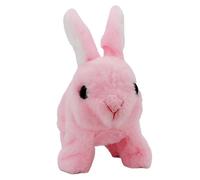 Générique Realistic Interactive Rabbit Toy, 16 x 9 x 16 cm Toys Bunny Interactive in Plush, Bunny Pal, Realistic Electronic Rabbit for Pets, Jumping, Twitch and Shake Ears