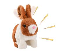 Générique Realistic Rabbit Electric Jumper, Interactive Plush Figurine, Walking Rabbit Companion Soft Animal Toy, Rabbit Toy for Girls, Boys, Birthday Gift