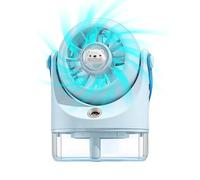 Générique Rechargeable Silent 3 Speed Mist Fan | Small Personal Desk Fan Cooling Home Bedroom Office School Dorm Outdoor Camping