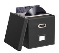 Générique Record Storage, Stackable Record Storage with Lid, Home Basket for Collectors DJs Students Family Music Expedition Studio Collection