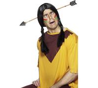 Smiffys Arrow Through the Head, Yellow with Rubber Tip, Cowboys and Indians Fancy Dress, Adult Dress Up Accessories