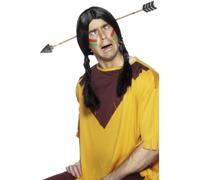 Smiffys Arrow Through the Head, Yellow with Rubber Tip, Cowboys and Indians Fancy Dress, Adult Dress Up Accessories