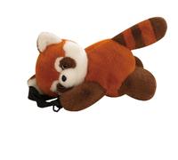 Générique Red Panda Plush Backpack - Animal Carrier, Cartoon Pack, Adjustable Strap, Travel Storage Pouch, Toy Bag, Daily Carry Accessory | A, Raccoon, Se référer au descriptif, Refer to description