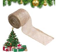 Générique Red Wired Christmas Tree Ribbon Mesh Roll | Satin Holiday Ribbon for Crafts, String Lights, Wreaths & Garlands | Perfect for Escali Decoration