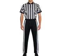 Générique Referee Jersey | Black and White Stripe Outfit,Short Sleeve V Neck Jersey with Pants | for Sport Gym Softball Baseball Volleyball Hockey