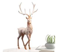 Générique Reindeer Decor, Christmas Reindeer Figurines | Decorative Sculpture - Resin Christmas Elk Statues for Office, Deer Decorative for Living Room, Bedroom
