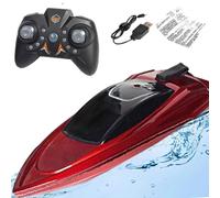 Générique Remote Controlled Boat, 2.4 GHz Acrobatic Racing Water Toys for Swimming Pools | Fast RC Boat, for 4 to 12 Years Old Girls Boys Swimming Pool Pond Lake River Beach Park Outdoor