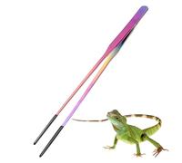 Générique Reptile Feeding Tongs - Straight & Curved | Non-slip Silicone Tongs for Lizards, Aquatic Spiders and Snakes in Terrarium
