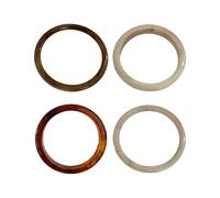 Générique Resin Bracelets Acrylic Marble Pattern Vintage Chic Punk Set Thin Wide Lightweight Feminine Jewelry Collection Four Pieces Elegant