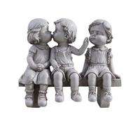 Générique Resin First Kiss Garden Statue | Romantic Puppy Love Decorative Sculpture - Cute House Figurine Lawn Decoration for Friends Families Lovers Parties