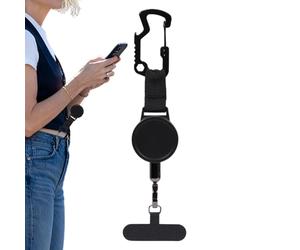 Générique Retractable Phone Holder, Badge Holder - Anti-Theft Phone Security Lanyard 60 cm - for Outdoors, Hiking, Cycling, Climbing, Skiing,