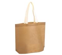 Générique Reusable Bags with Handles Non Woven Fabric Bags for Large Quantities Reusable Picnic Bags for Kitchen Picnic Travel Beach Party Shopping, khaki, Se référer à la description