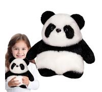Générique Reversible Double-Sided Panda Plush Toy, Soft Plush Dog Toy, Reversible Zipper Panda, Comfortable Zipper Panda 11.81 x 7.87 x 13.78 Inches for Displays